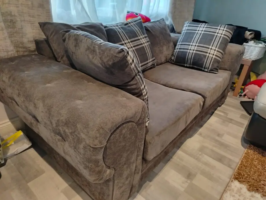 Lovely grey Chenille fabric 2 and 3 seater sofa set