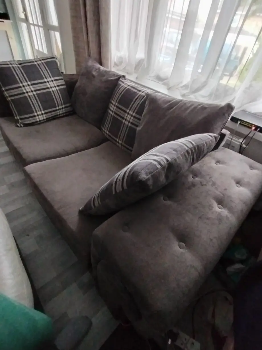 Lovely grey Chenille fabric 2 and 3 seater sofa set