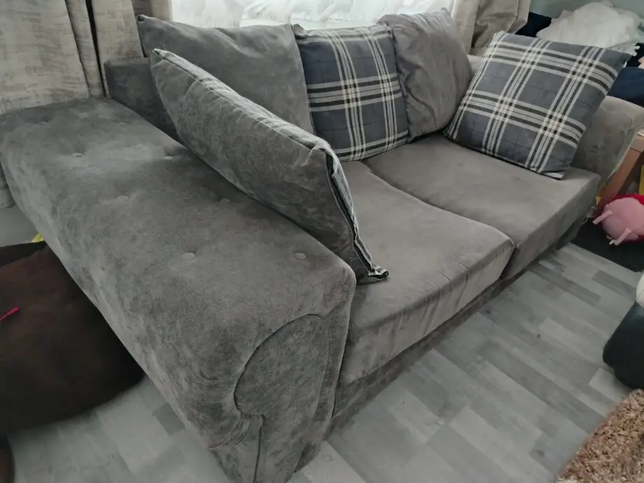 Lovely grey Chenille fabric 2 and 3 seater sofa set