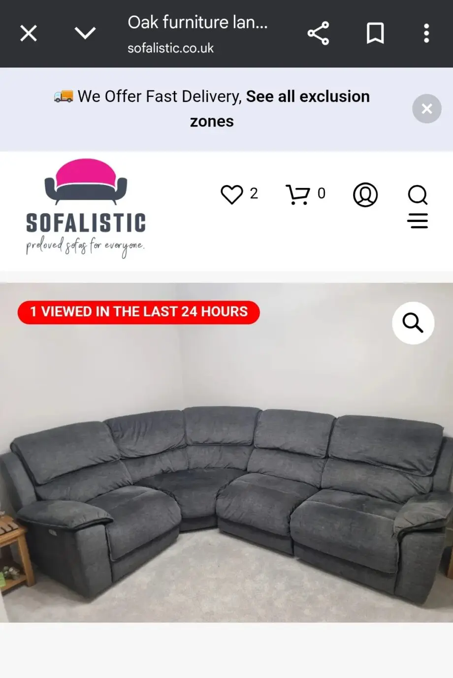 Oak furniture land Goodwood corner sofa