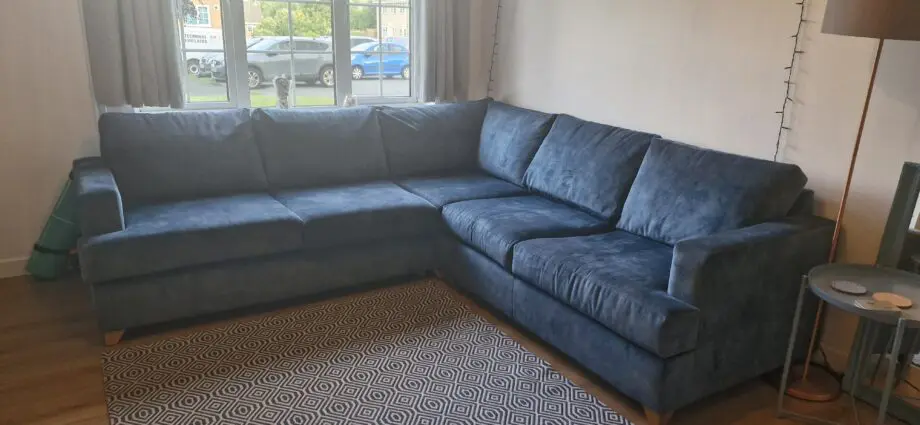 Willow and hall 7 seater teal/ocean corner sofa bed