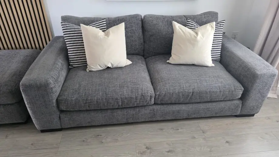 Next Houghton, Grey Large deep sit sofa and Footstool with storage