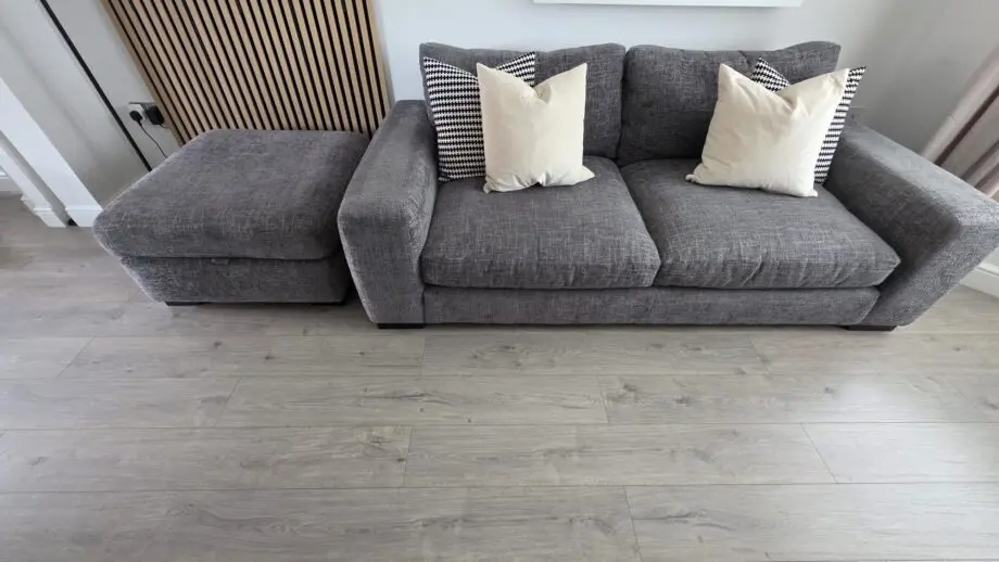 Next Houghton, Grey Large deep sit sofa and Footstool with storage