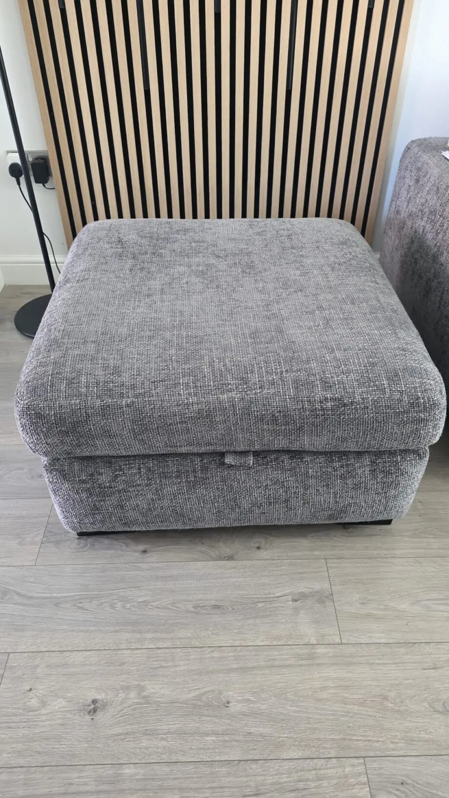 Next Houghton, Grey Large deep sit sofa and Footstool with storage