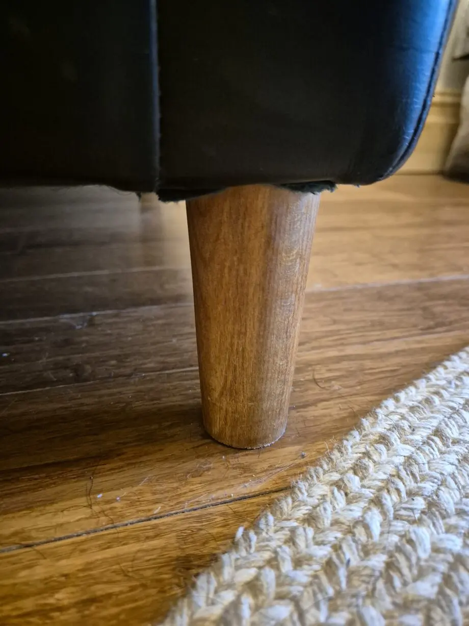 Made.com Black Leather Snuggle Chair