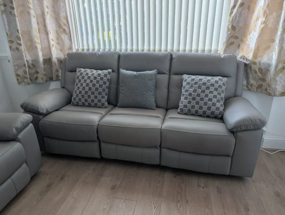 DFS Grey 3 Seater Sofa Set