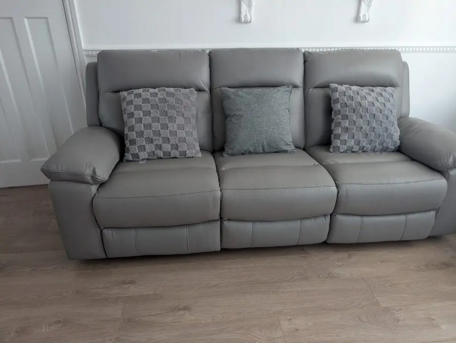 DFS Grey 3 Seater Sofa Set