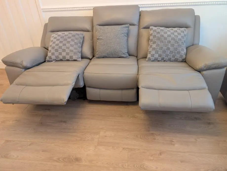 DFS Grey 3 Seater Sofa Set