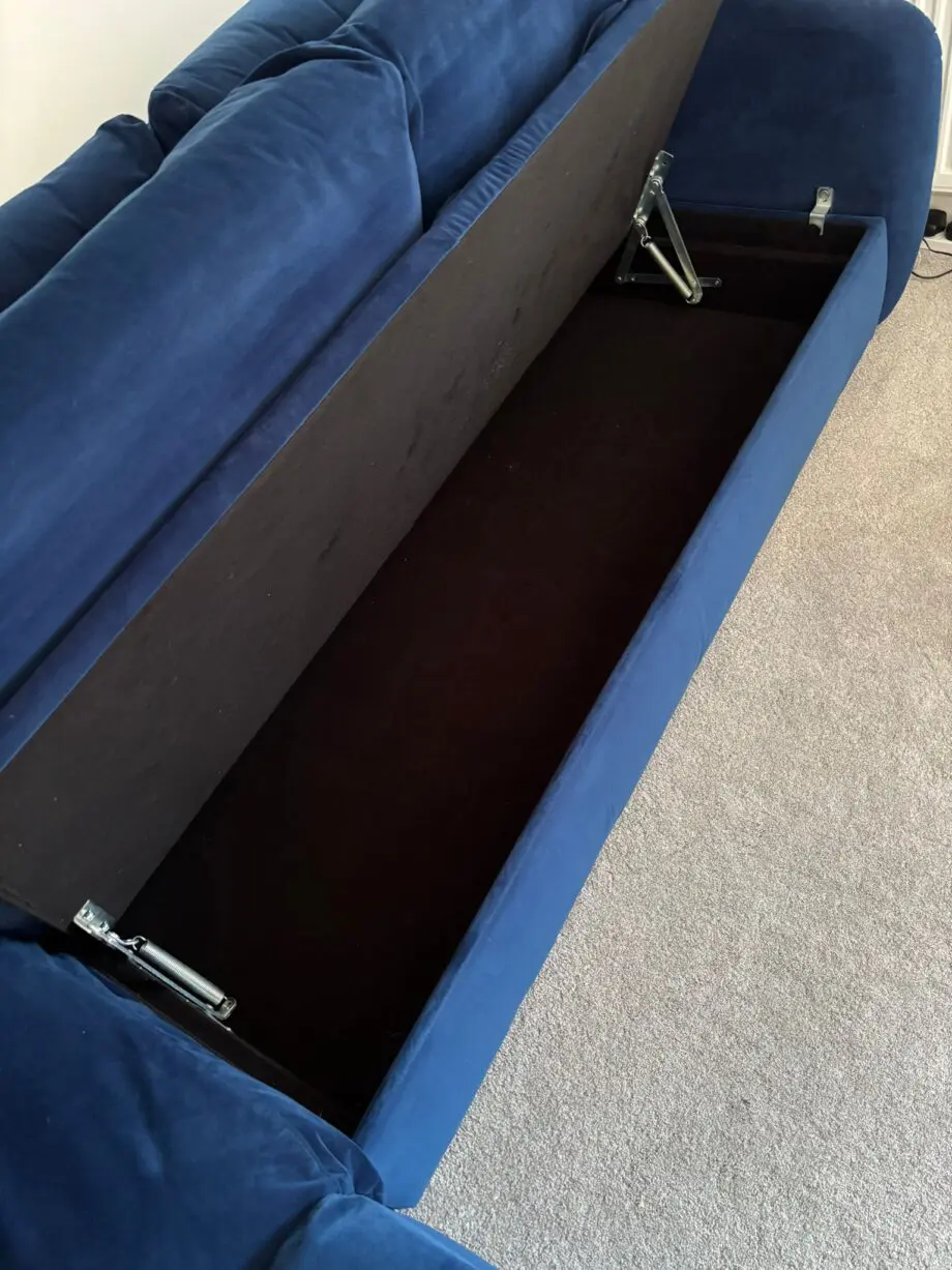 Snug "biggie small" Large 5 seat corner sofa in midnight blue with storage
