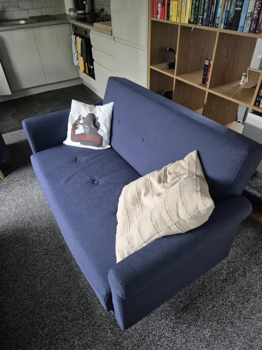 Argos Evie navy sofa