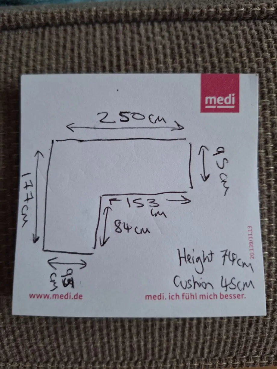 Grey corner sofa