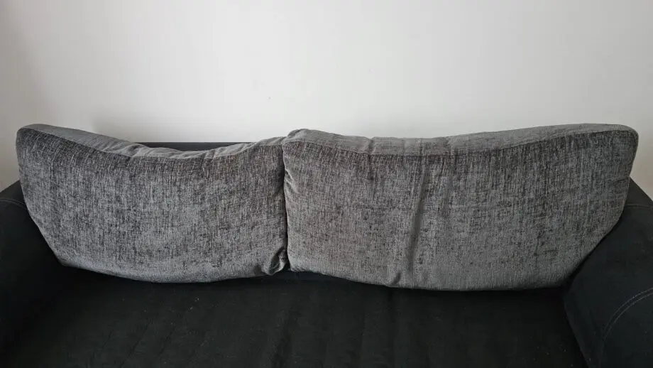 Charcoal/Teal/Black DFS fabric sofa set for sale - 3 pieces