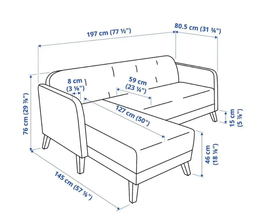 Blue L Sofa