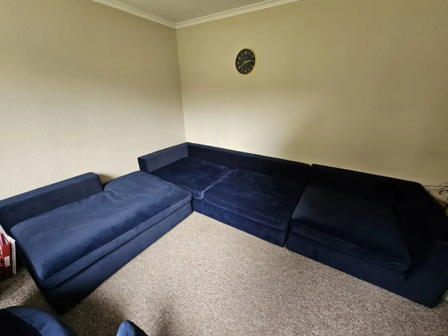 8-seater L-Shaped Navy Blue Sofa