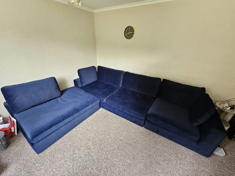 8-seater L-Shaped Navy Blue Sofa