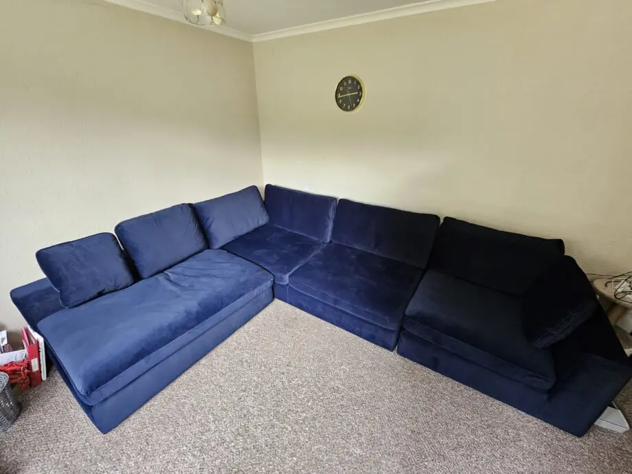 8-seater L-Shaped Navy Blue Sofa