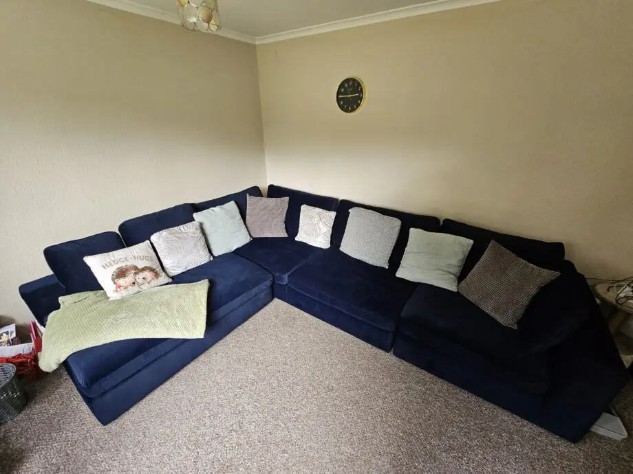 8-seater L-Shaped Navy Blue Sofa