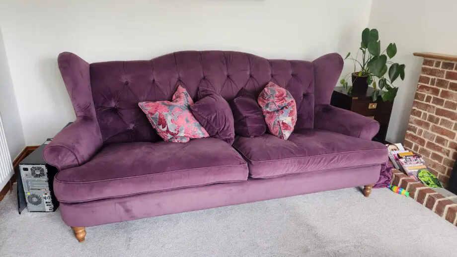 Large Sofology Liberte 4 Seater Purple Sofa - STR NFO