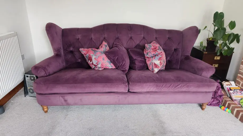Large Sofology Liberte 4 Seater Purple Sofa - STR NFO