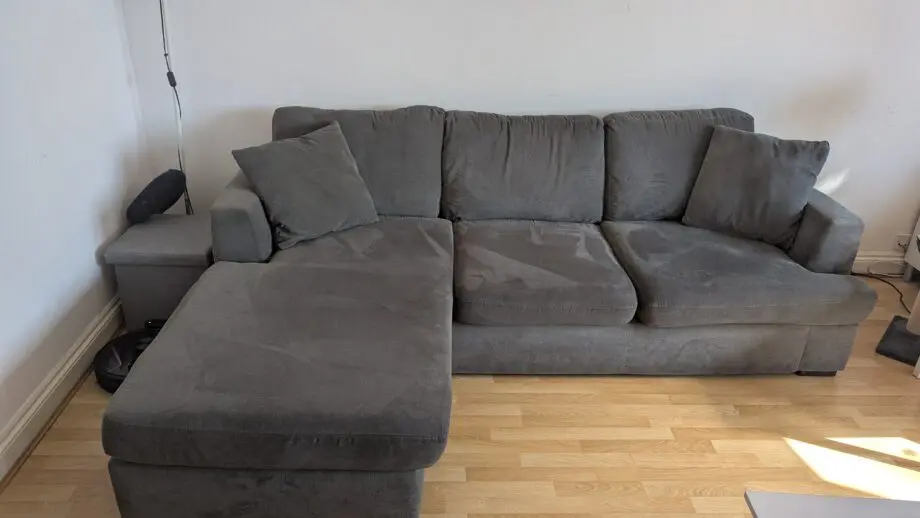 Grey DFS corner sofa