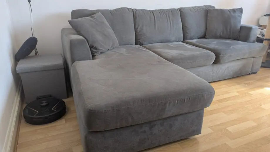 Grey DFS corner sofa