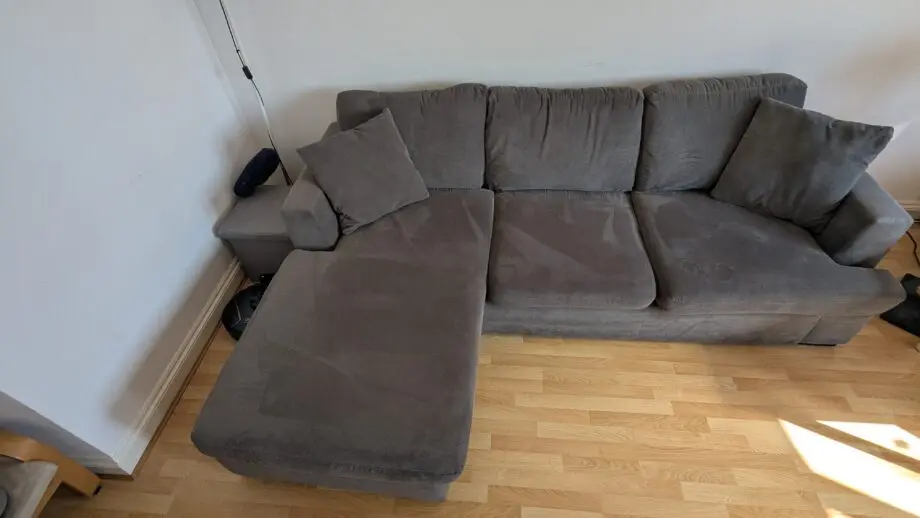 Grey DFS corner sofa