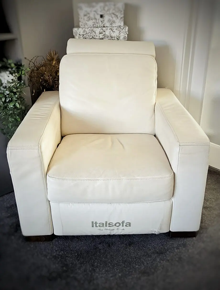 Italian 3 Piece Sofa Suite - Off White