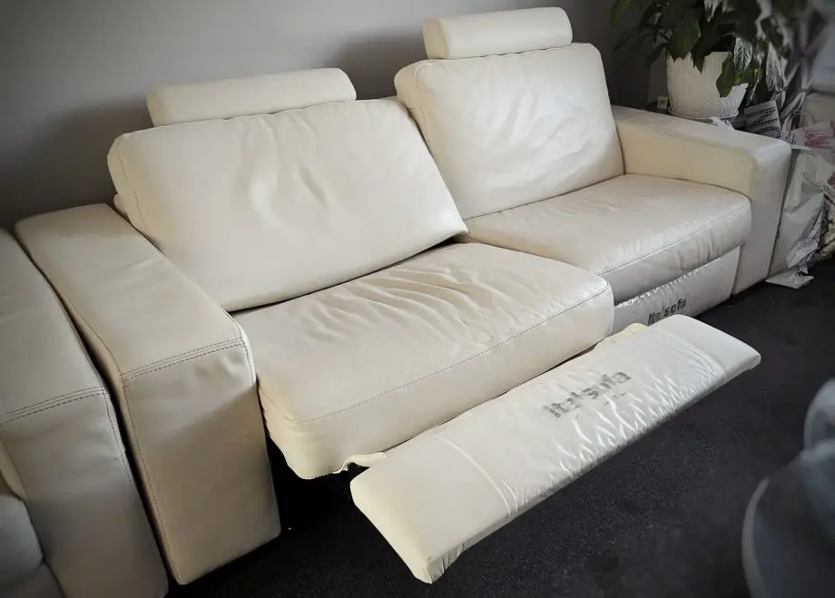 Italian 3 Piece Sofa Suite - Off White