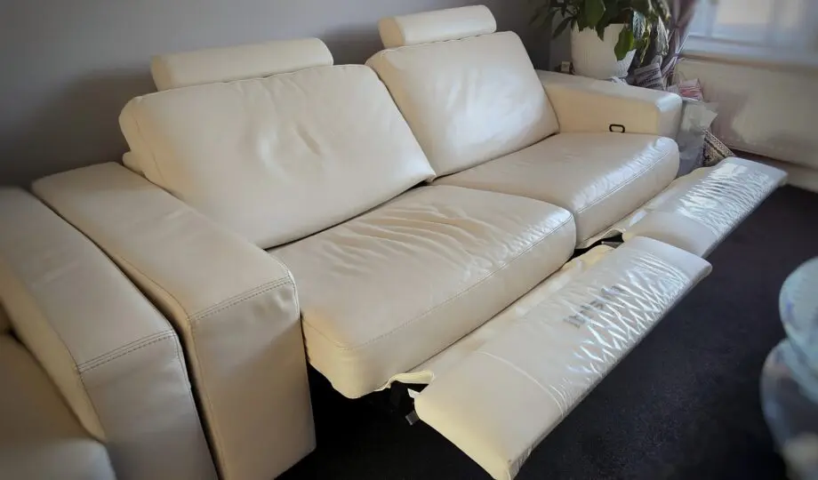 Italian 3 Piece Sofa Suite - Off White