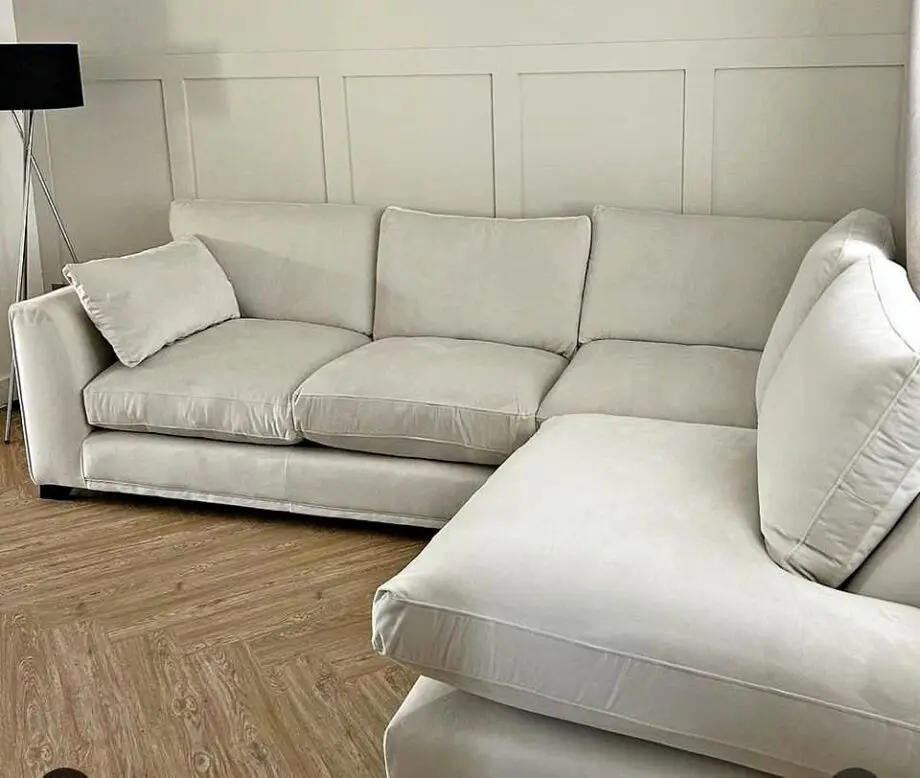 Cream High back Sofa