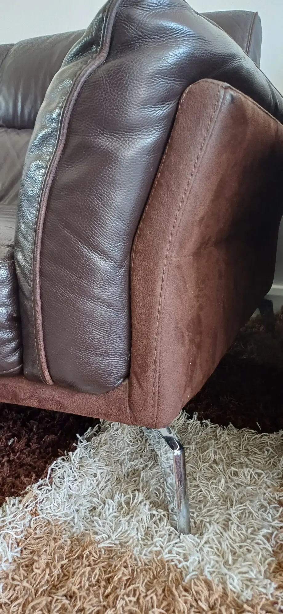 Dfs leather italian sofa