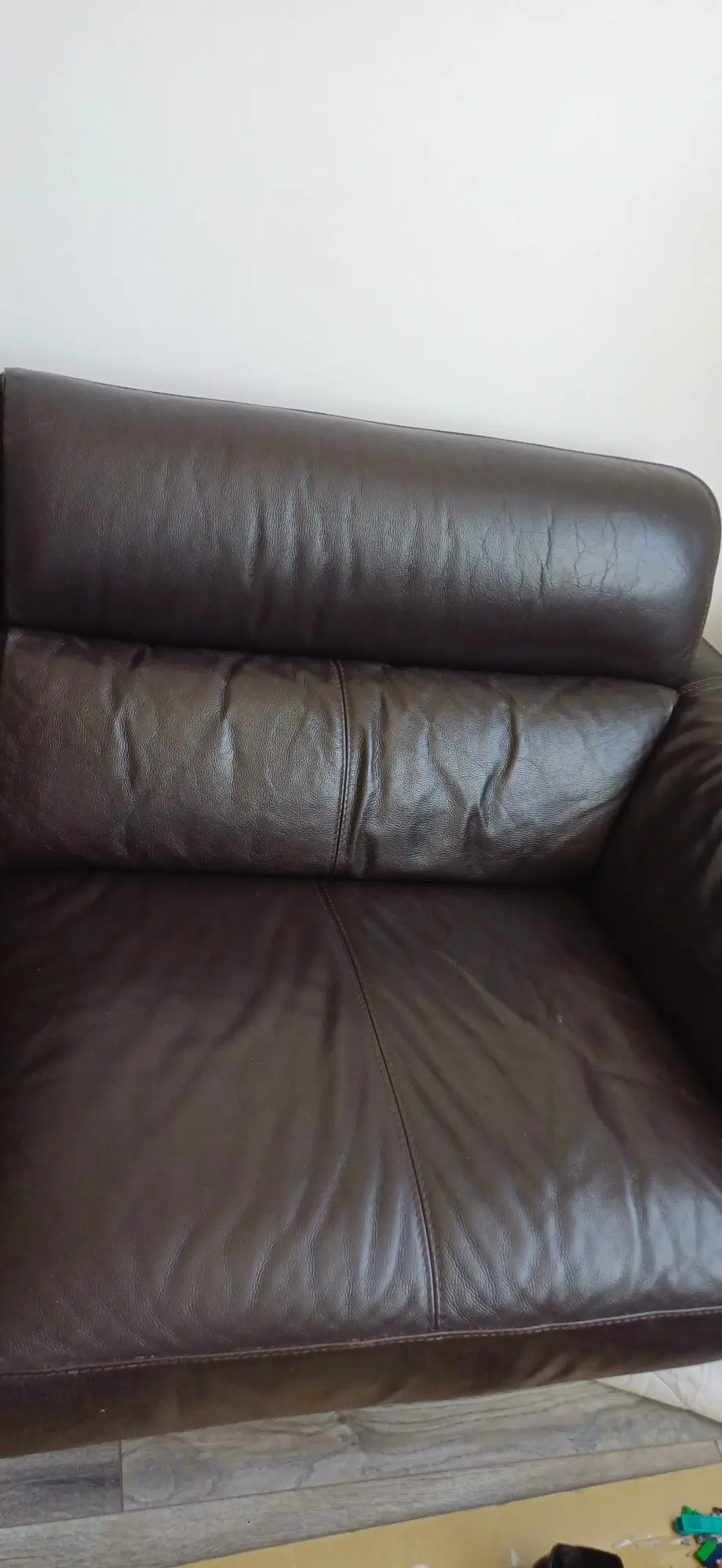 Dfs brown italian leather sofa