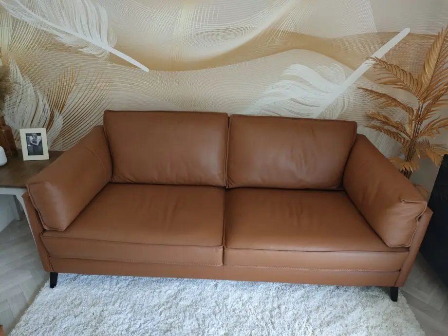 Very Home Sasha Tan leather 3 & 2 seater settee
