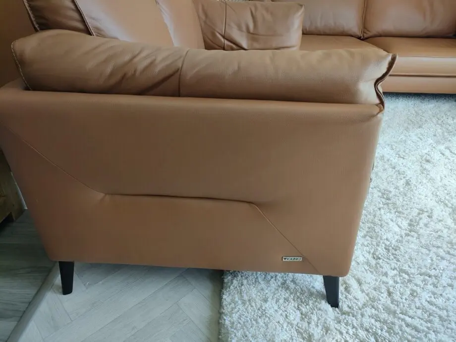 Very Home Sasha Tan leather 3 & 2 seater settee