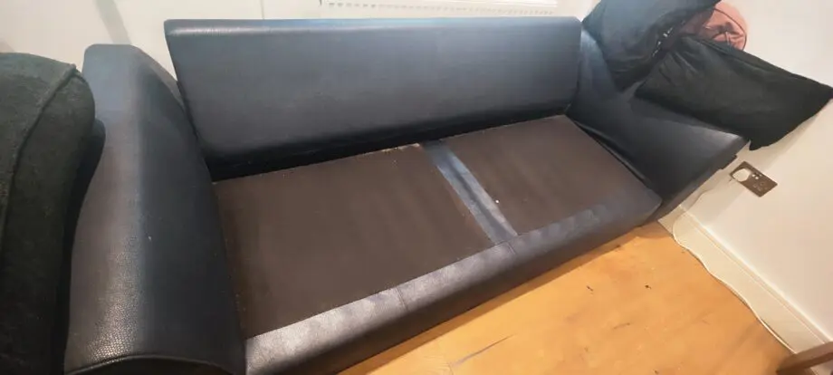 DFS Black and Charcoal 4 seater sofa
