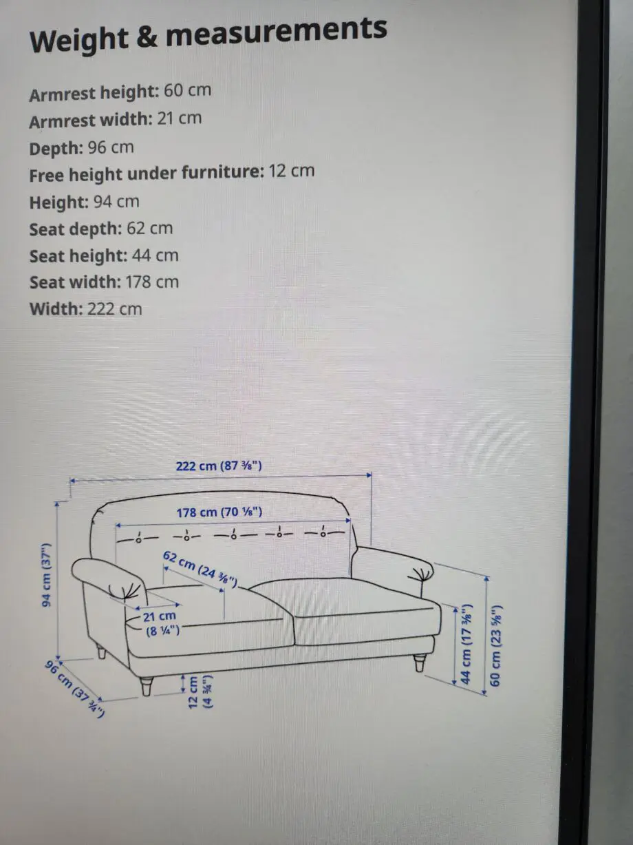 Blue 3 seater Ikea Esseboa
