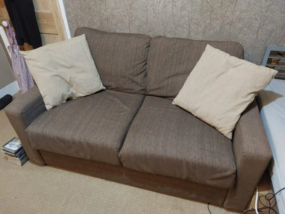 Brown sofa bed