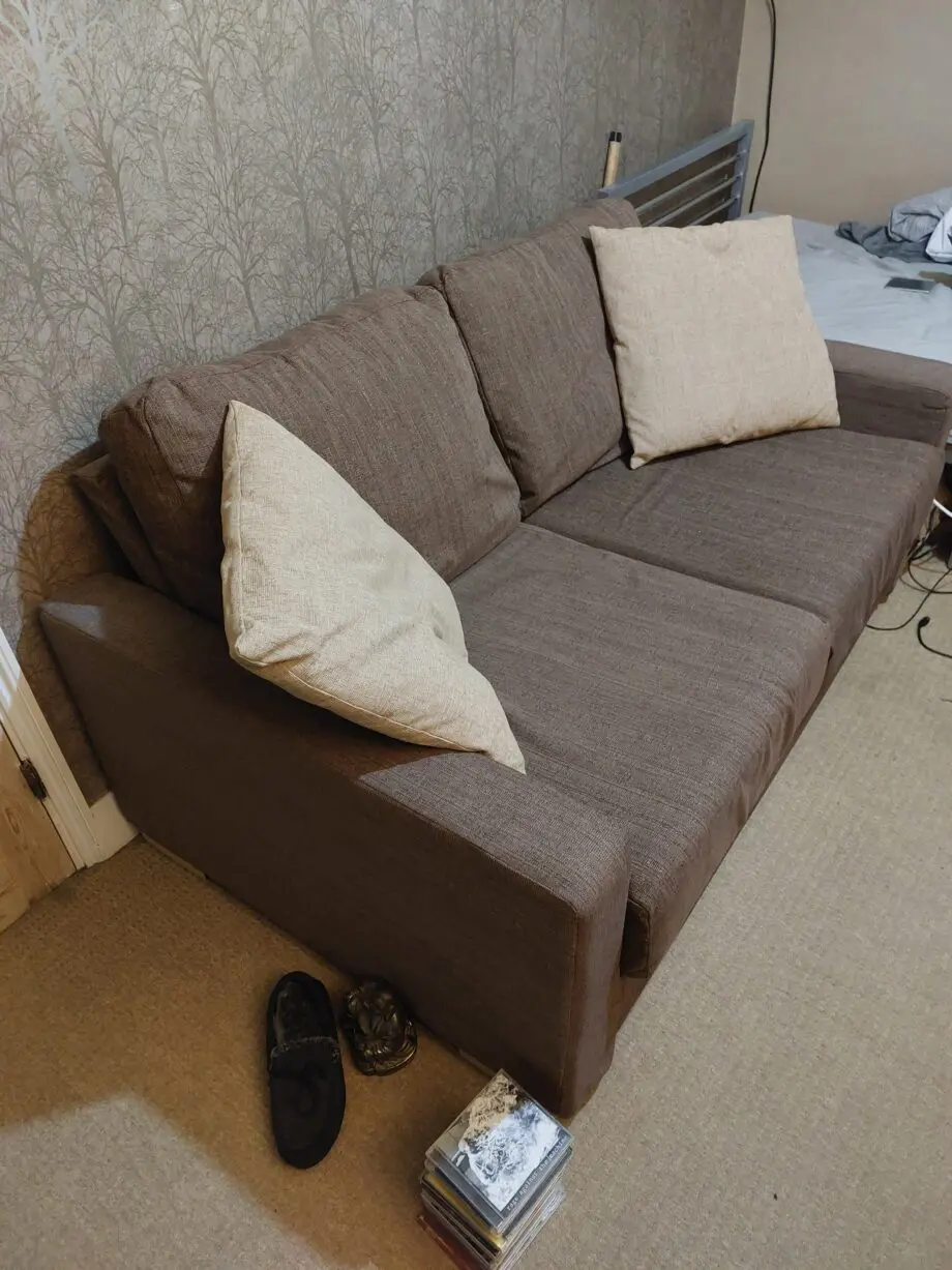 Brown sofa bed