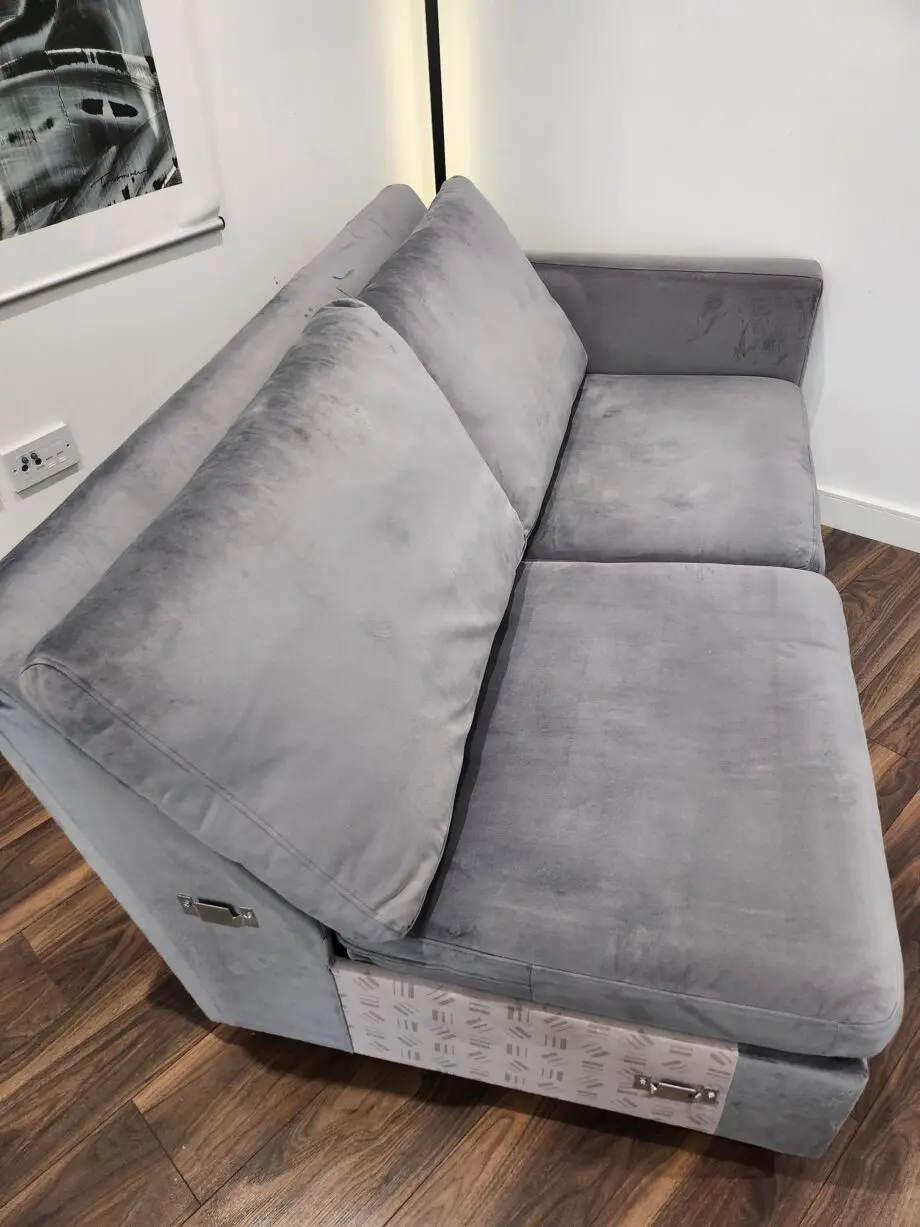 John Lewis Bailey 5+seater LHF Chaise End Sofa Bed, Light Leg, Quartz Grey