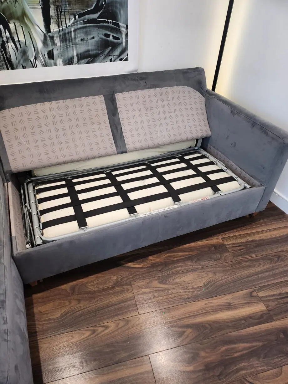 John Lewis Bailey 5+seater LHF Chaise End Sofa Bed, Light Leg, Quartz Grey