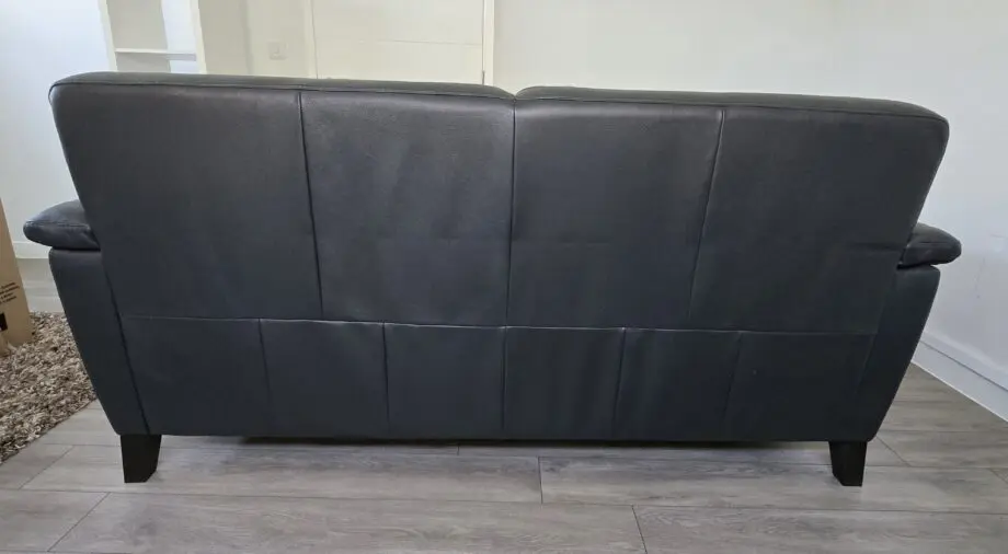 Furniture Village Black Serento 3 Seater Leather Sofa