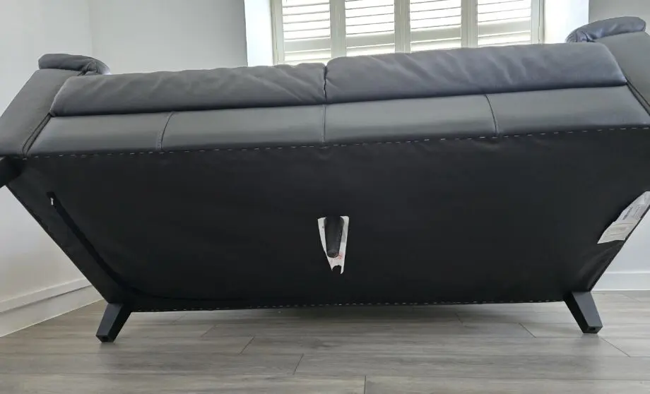 Furniture Village Black Serento 3 Seater Leather Sofa