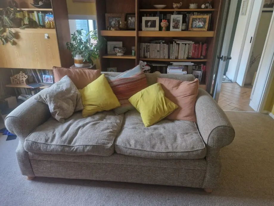 Sofa workshop feather cushion hard back sofa