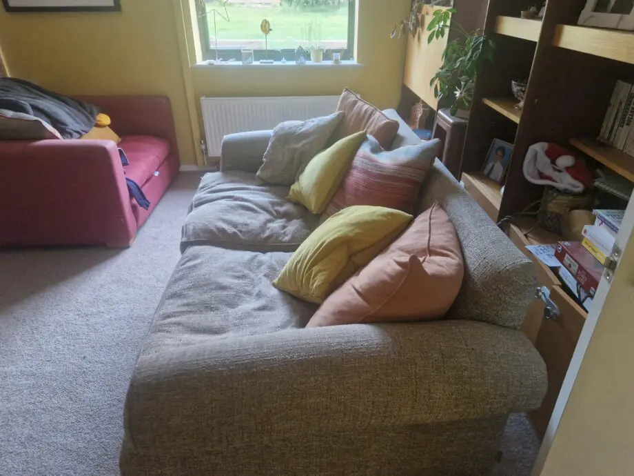 Sofa workshop feather cushion hard back sofa