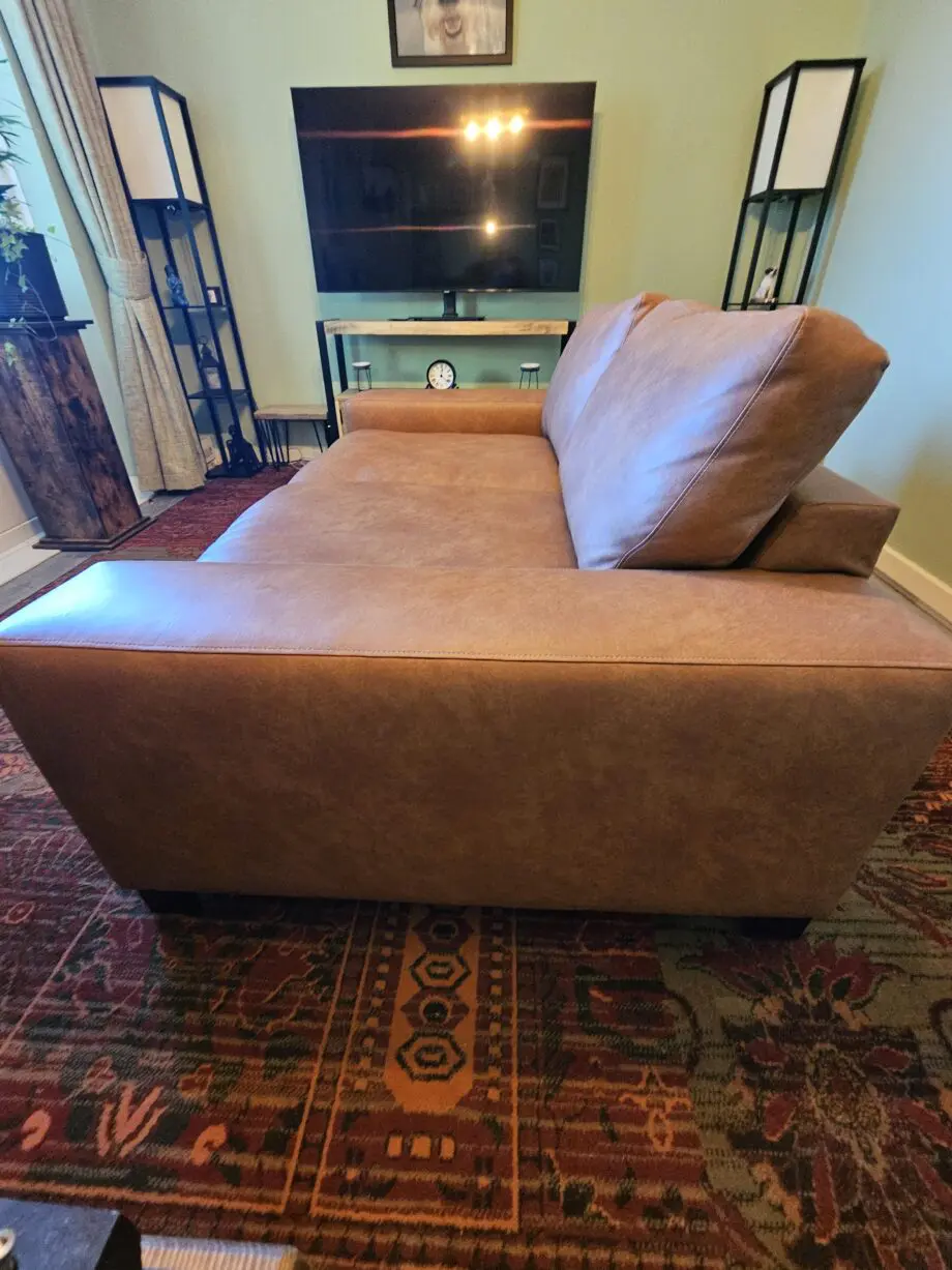 DFS tan 2 seater sofa