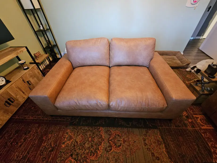 DFS tan 2 seater sofa