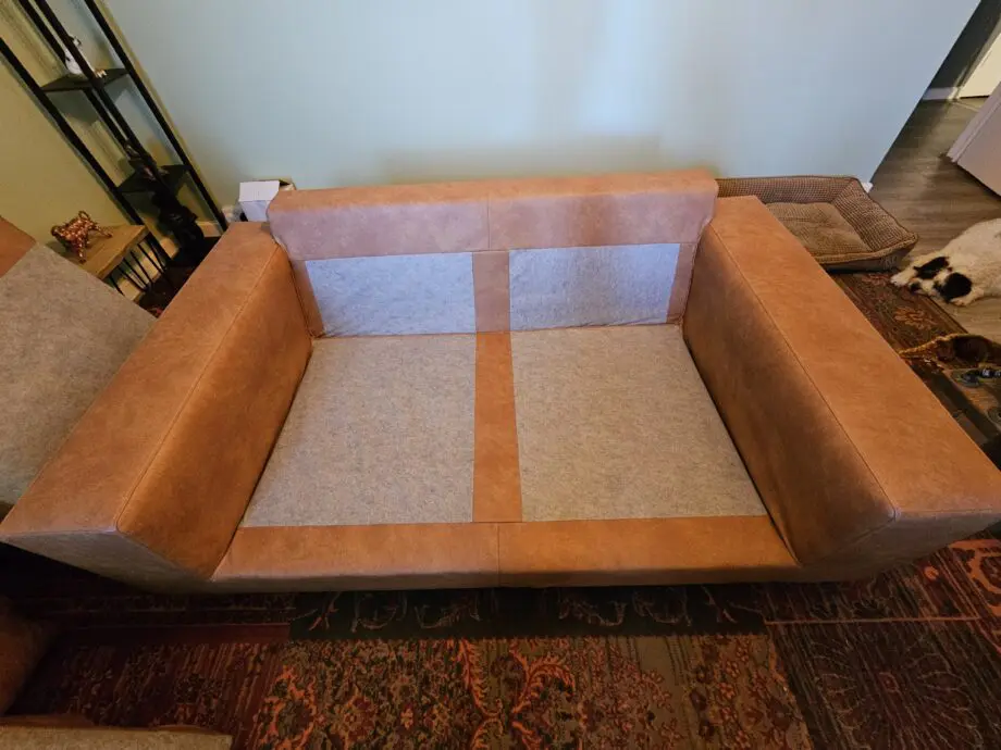 DFS tan 2 seater sofa