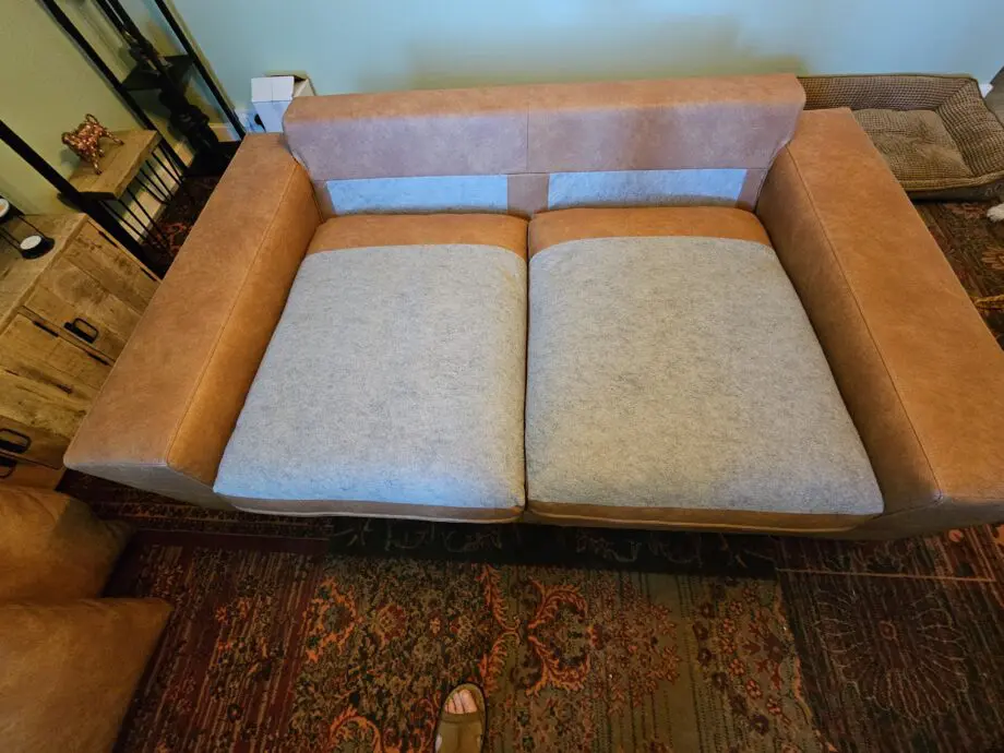 DFS tan 2 seater sofa