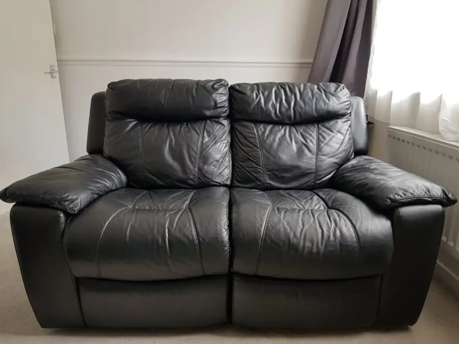 DFS TONE 2 STR POWER RECLINER LEATHER SOFA