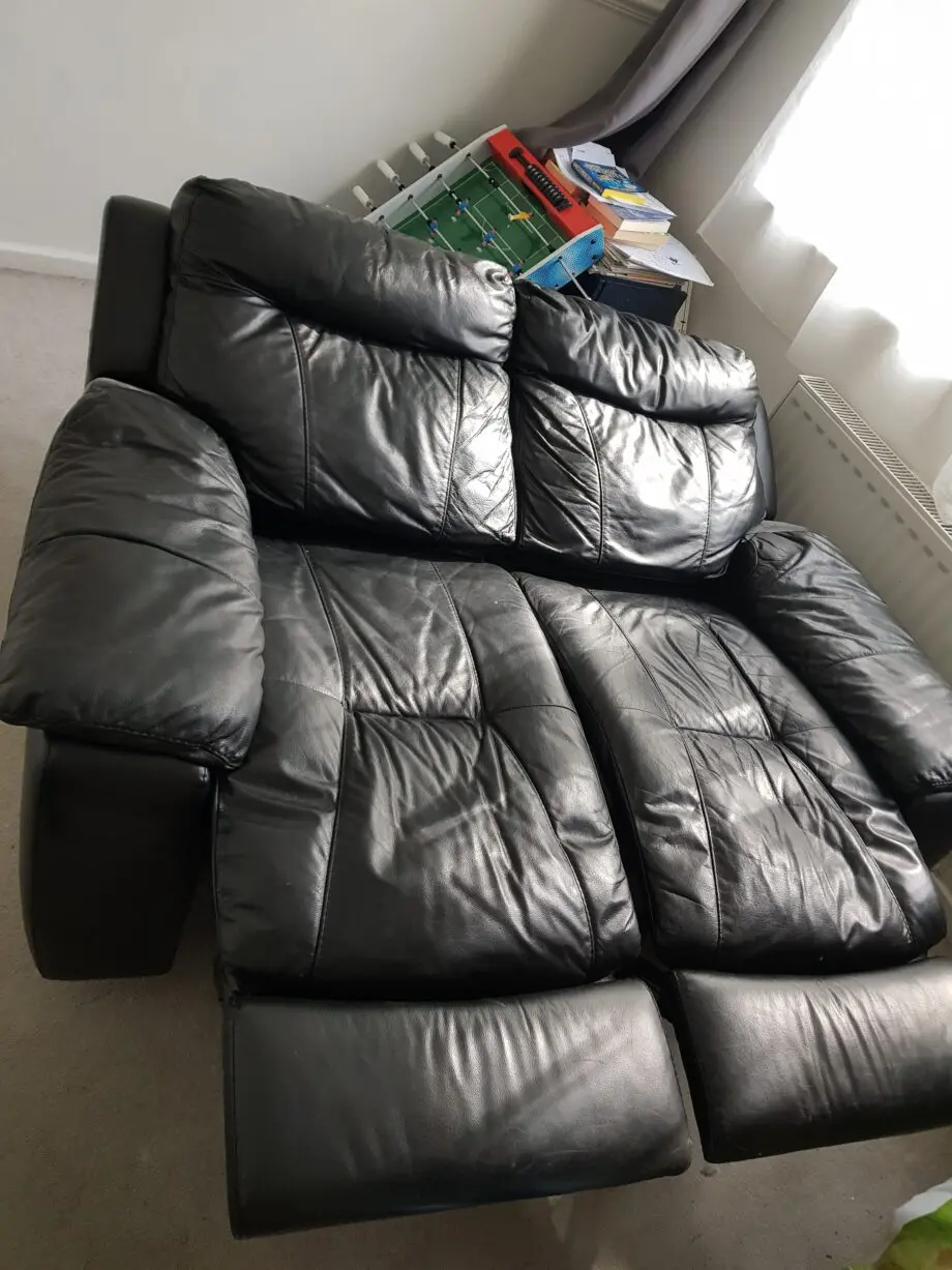 DFS TONE 2 STR POWER RECLINER LEATHER SOFA
